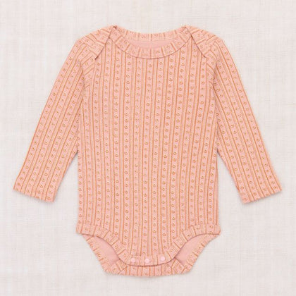 Misha & Puff Baby LS Lap Onesie ~ Rosette Little House Floral