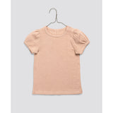 Little Cottons Pointelle T-shirt - Powder