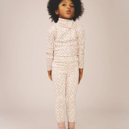 Soor Ploom Stretch Legging ~ Trellis Print, Ladybird