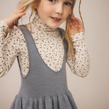 Soor Ploom Snap Turtleneck ~ Calico Print, Powder