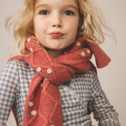 Soor Ploom Wrap Tee ~ Gingham Print, Powder