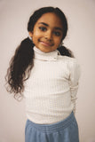 Soor Ploom Pouf Turtleneck ~ Cross Stitch Print Talc