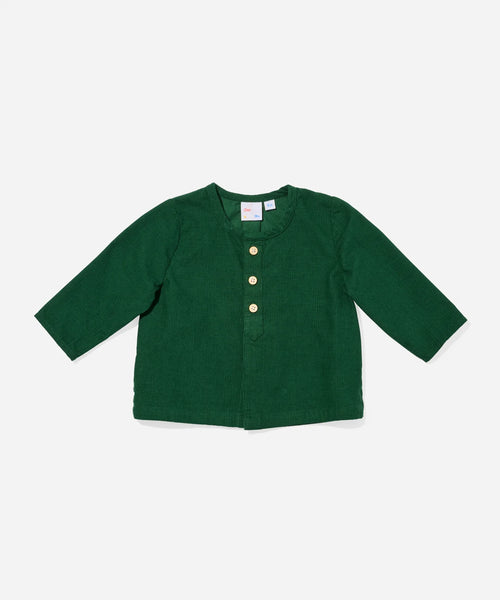 Oso & Me Baby Lupo Shirt ~ Forest Corduroy