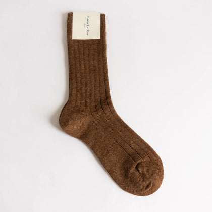 Maria La Rosa 100% Cashmere Socks ~ Brown, Grey, Sabbia