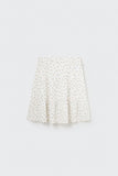 Cozmo Organic Floral Gauze Skirt ~ Ivory