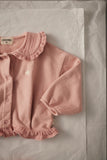 Cozmo Soft Brushed Fleece Baby Cardigan ~ Silver Pink