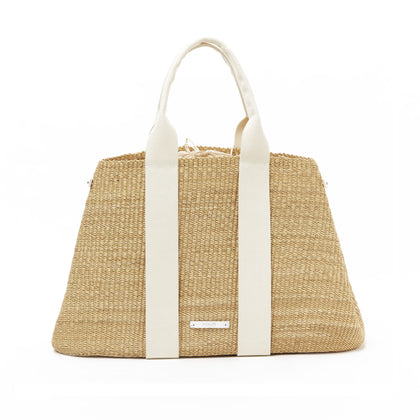 Muun Maxi Altair Bag ~ Natural + Ecru Handle