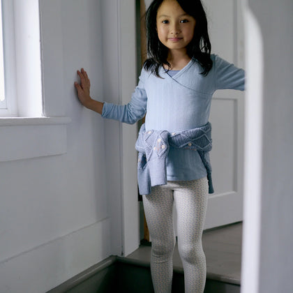 Soor Ploom Crossover Tee ~ Talc Pointelle