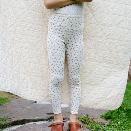 Soor Ploom Stretch Legging ~ Calico Print, Powder