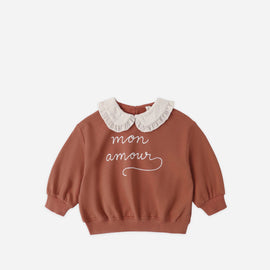 Quincy Mae Collared Sweatshirt ~ Mon Amor