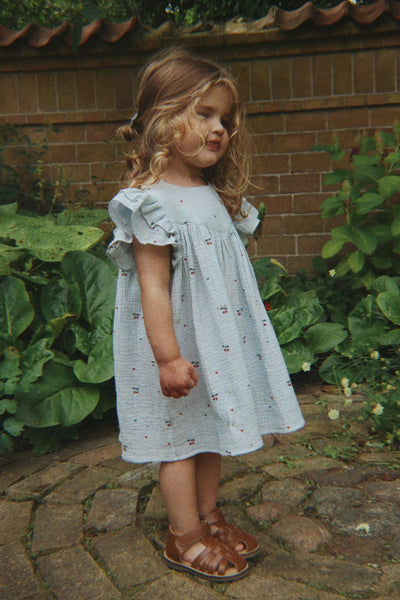 Konges Coco Dress ~ Cherry Blue Coeur