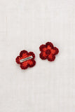 Misha & Puff Medium Flower Clip Set ~ Red Flame