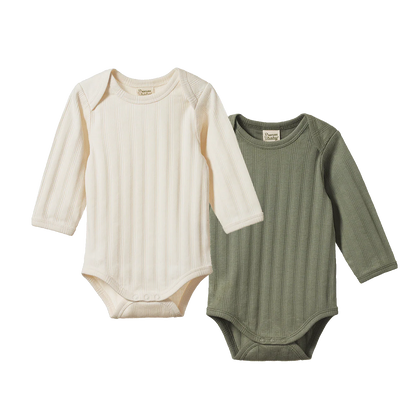 Nature Baby 2 Pack Derby Bodysuit Long Sleeve