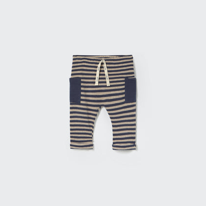 Cozmo Soft Stripe Knit Baby Pants ~ Navy