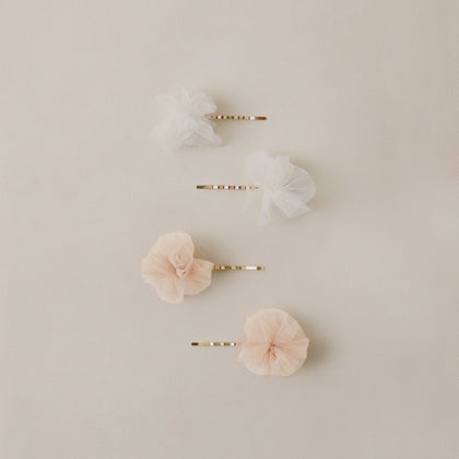 Noralee Pom Pom Pins ~ Ivory, Pearl