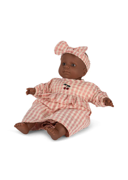 Konges Doll Clothes Set gots - Powder Pink Check