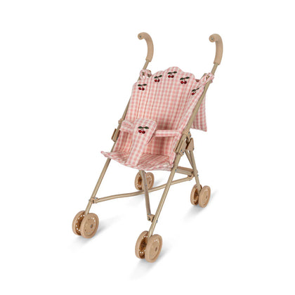 Konges Doll Stroller in Pink Check