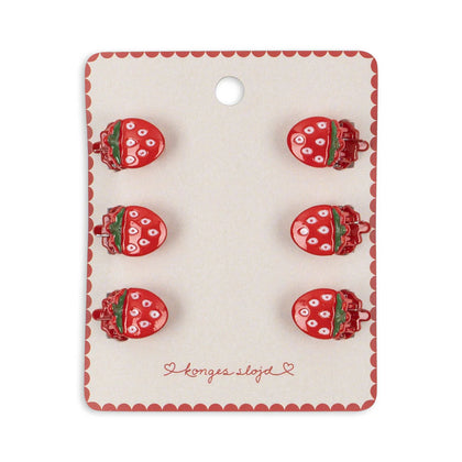 Konges 6 Pack Mini Fraise Clips