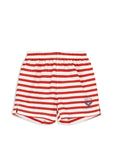Konges Asnou Swim Shorts ~ Stripe Rouge