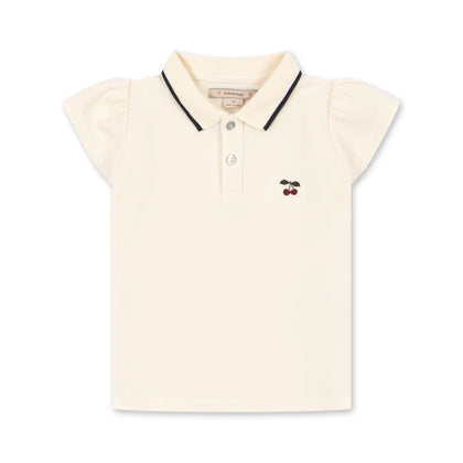 Konges Florita Polo Shirt ~ Antique White