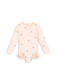 Konges Merle LS Swimsuit ~ Cherry Coeur Rose
