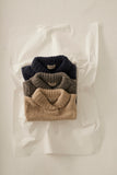 Cozmo Tweed Tricot Collar Sweater ~ Grey Tweed
