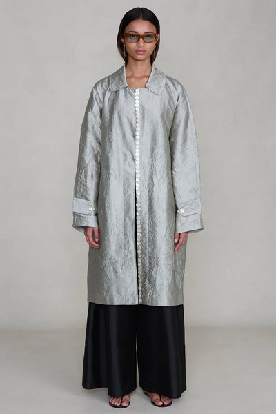 Chan Luu Crinkle Techno Taffeta Row Coat ~ Taffeta