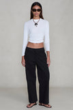 Chan Luu Back Snap Straight Leg Pant ~ Black