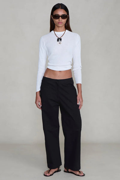 Chan Luu Back Snap Straight Leg Pant ~ Black