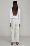 Chan Luu Back Snap Straight Leg Pant ~ Bone