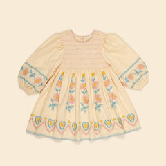 Apolina Penny Smock Dress ~ Cashew | Wee Mondine