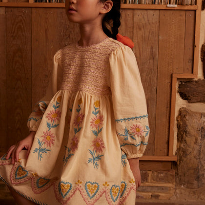 Apolina Penny Smock Dress ~ Cashew
