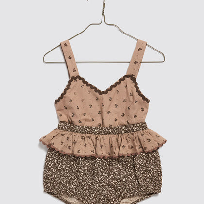 Little Cottons Petra Romper ~ Bracken Floral