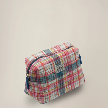 Moismont ~ Large Pouch N°43 Secret Checks Pop Pink