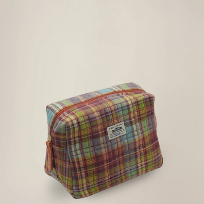 Moismont ~ Large Pouch N°43 Secret Checks Mineral