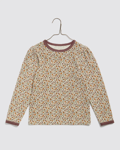 Little Cottons Organic Pointelle T-Shirt ~ Prairie Floral
