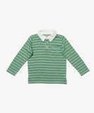 Oso & Me Parker Polo, Sage Fine Stripe