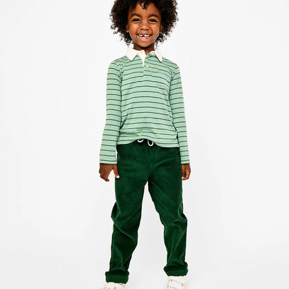 Oso & Me Parker Polo, Sage Fine Stripe