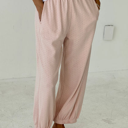 Le Bon Shoppe Pointelle Balloon Pants ~ Baby Pink
