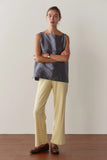 Donni Pointelle Simple Crop Pant ~ Butter