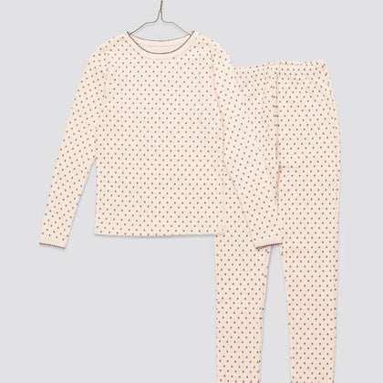 Little Cottons Pointelle Pajamas ~ Winter Tulip
