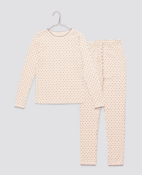 Little Cottons Pointelle Pajamas ~ Winter Tulip