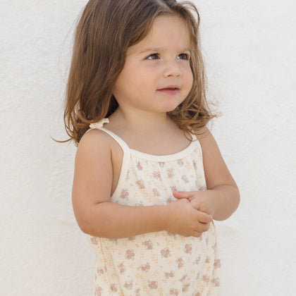 Quincy Mae Smocked Jumpsuit Flower Field