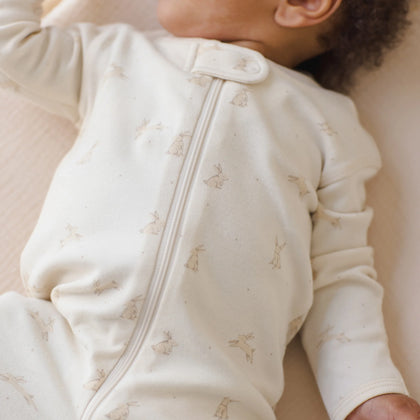 Quincy Mae Zip Long Sleeve Sleeper Footie Bunnies
