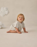 Quincy Mae Waffle Tee + Short Set ~ Sky Stripe