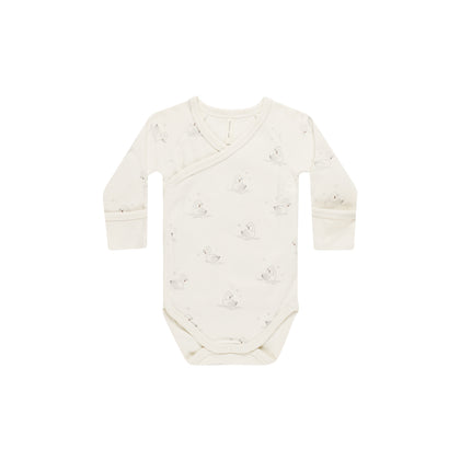 Quincy Mae Side Snap Bodysuit ~ Swans