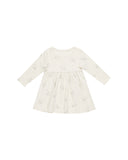 Quincy Mae Long Sleeve Baby Dress ~ Swans