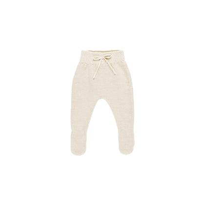 Quincy Mae Footed Knit Pant ~ Natural