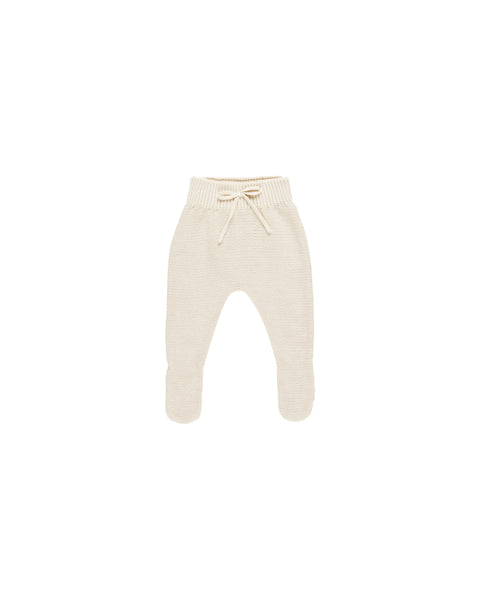 Quincy Mae Footed Knit Pant ~ Natural