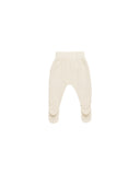 Quincy Mae Footed Knit Pant ~ Natural